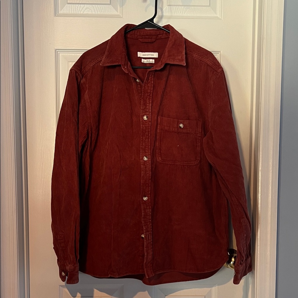 Urban Outfitters Red Corduroy Shirt Jacket